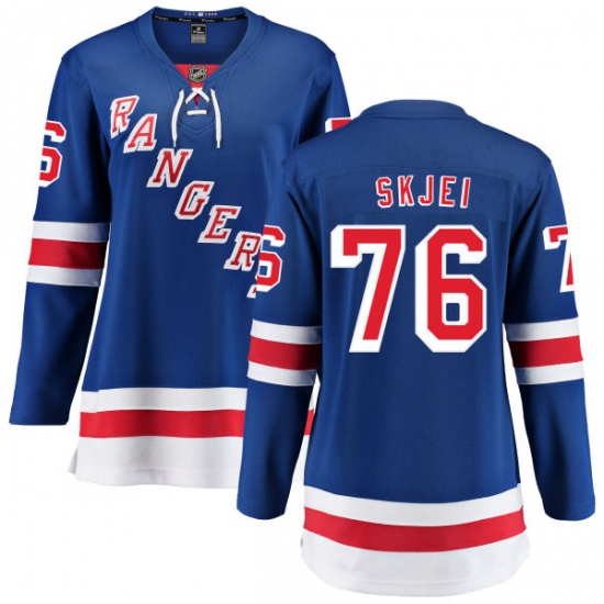 Women's New York Rangers #76 Brady Skjei Fanatics Branded Royal Blue Home Breakaway NHL Jersey - Ujersey