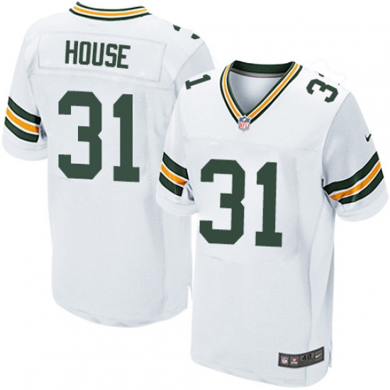 Men's Nike Green Bay Packers #31 Davon House Elite White NFL Jersey - Ujersey