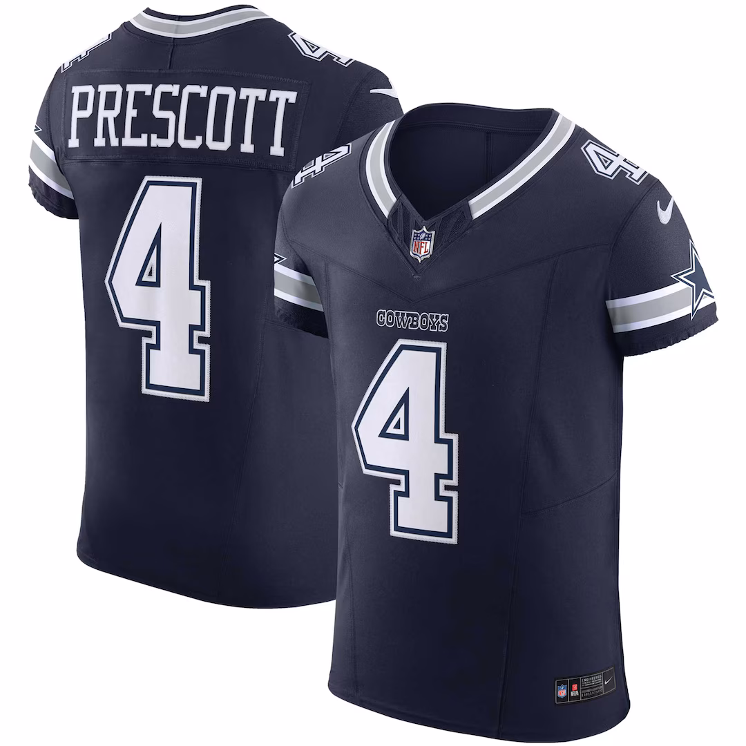 Men's Dallas Cowboys Dak Prescott Nike Navy Team Vapor F.U.S.E. Elite Jersey