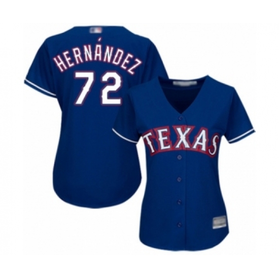 Women's Texas Rangers #72 Jonathan Hernandez Authentic Royal Blue Alternate 2 Cool Base Baseball Player Jersey