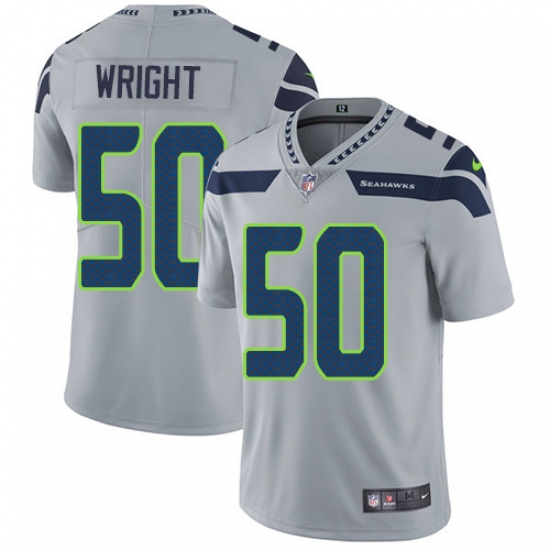 Youth Nike Seattle Seahawks #50 K.J. Wright Elite Grey Alternate NFL Jersey - Ujersey