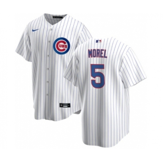 Men's Nike Chicago Cubs #5 Christopher Morel Chicago White Cool Base Stitched Baseball Jersey - Ujersey