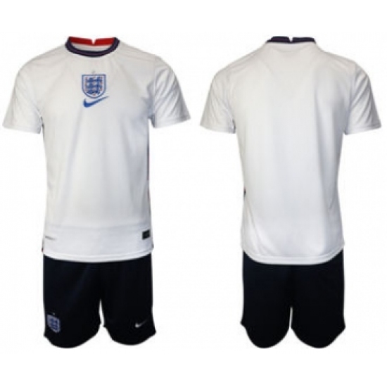 Men's England Custom Euro 2021 Soccer Jersey and Shorts White - Ujersey