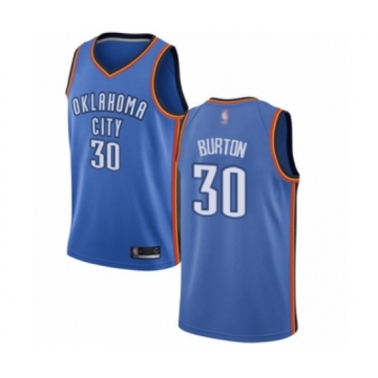 Youth Oklahoma City Thunder #30 Deonte Burton Swingman Royal Blue Basketball Jersey - Icon Edition - Ujersey