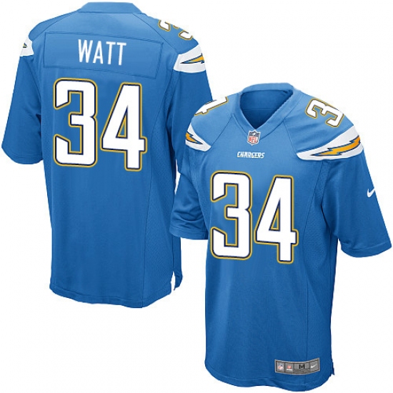 Men's Nike Los Angeles Chargers #34 Derek Watt Game Electric Blue Alternate NFL Jersey - Ujersey