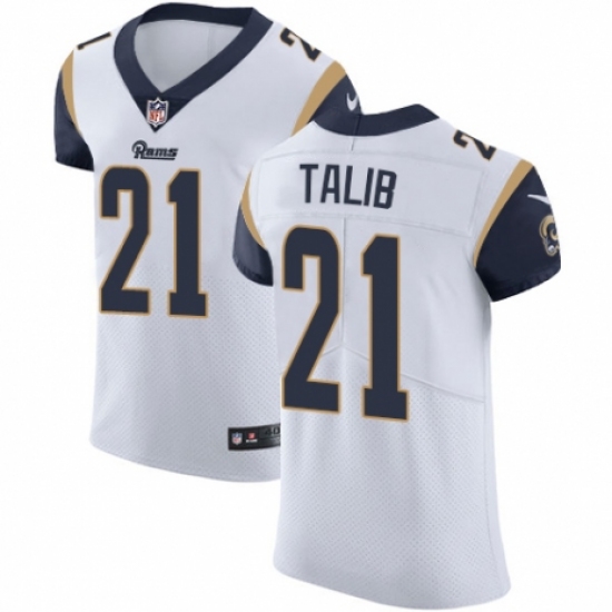 Men's Nike Los Angeles Rams #21 Aqib Talib White Vapor Untouchable Elite Player NFL Jersey - Ujersey