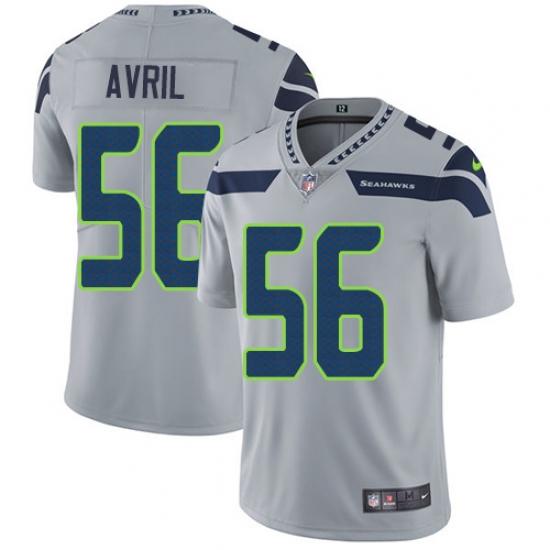 Youth Nike Seattle Seahawks #56 Cliff Avril Grey Alternate Vapor Untouchable Limited Player NFL Jersey - Ujersey
