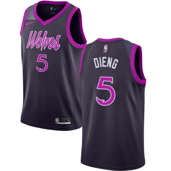 Youth Nike Minnesota Timberwolves #5 Gorgui Dieng Swingman Purple NBA Jersey - City Edition - Ujersey