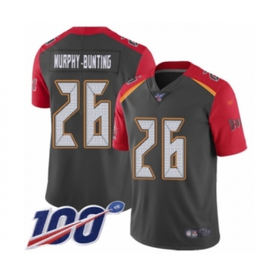 Youth Tampa Bay Buccaneers #26 Sean Murphy-Bunting Limited Gray Inverted Legend 100th Season Football Jersey - Ujersey