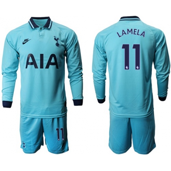 Tottenham Hotspur #11 Lamela Home Long Sleeves Soccer Club Jersey