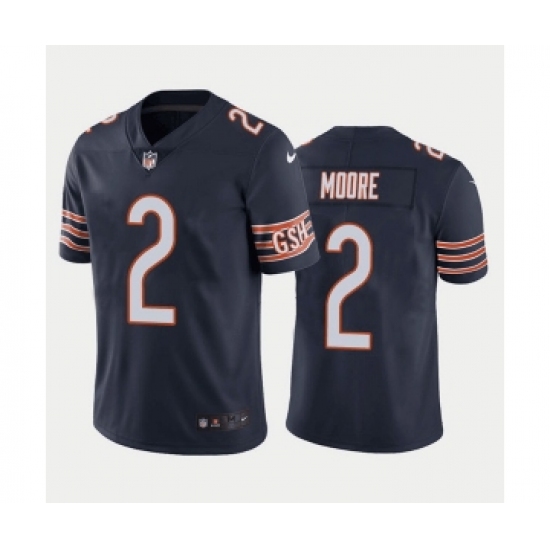 Men's Chicago Bears #2 D.J. Moore Navy Vapor Untouchable Stitched Football Jersey - Ujersey