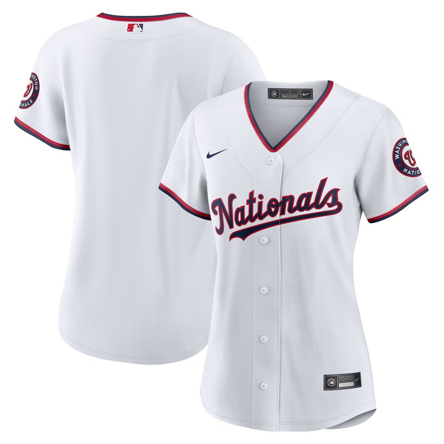 Women's Washington Nationals Nike White Alternate Replica Team Jersey - Ujersey NHL