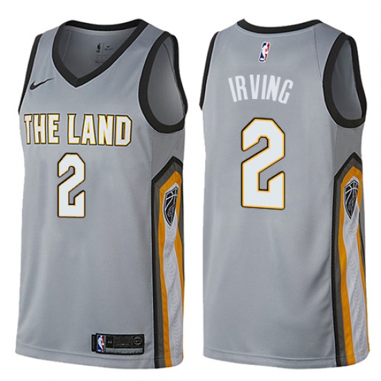 Men's Nike Cleveland Cavaliers #2 Kyrie Irving Swingman Gray NBA Jersey - City Edition