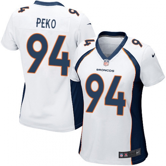 Women's Nike Denver Broncos #94 Domata Peko Game White NFL Jersey - Ujersey