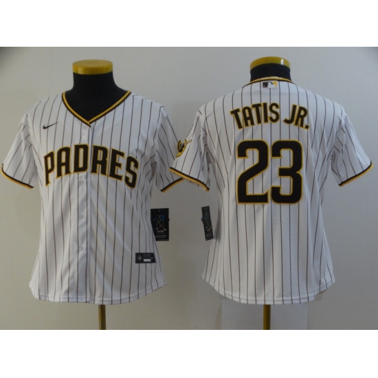 Women's San Diego Padres #23 Fernando Tatis Jr. Replica White Nike Jersey - Ujersey