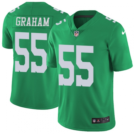 Men's Nike Philadelphia Eagles #55 Brandon Graham Limited Green Rush Vapor Untouchable NFL Jersey - Ujersey