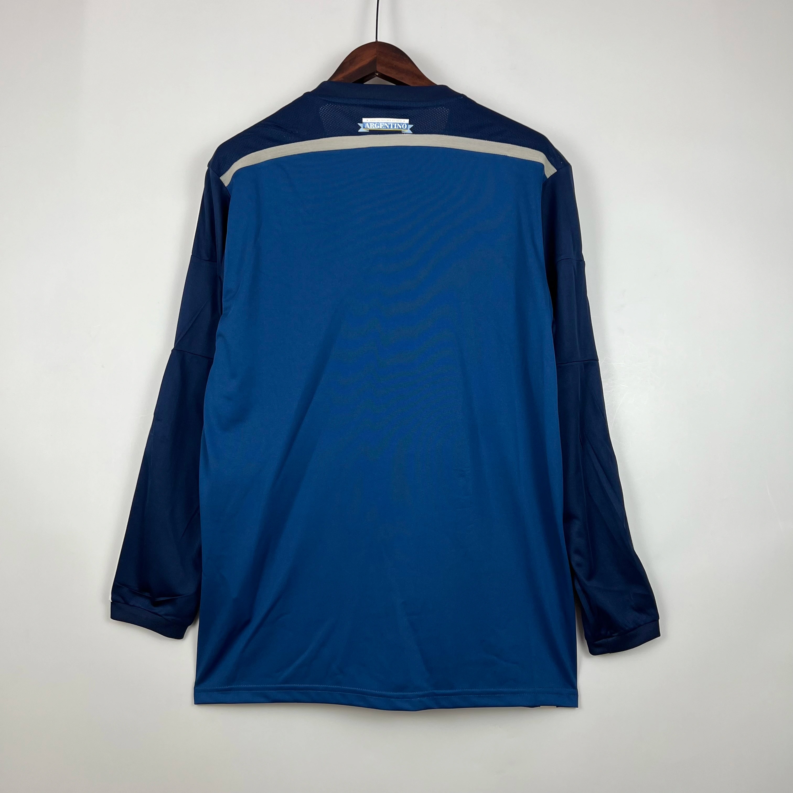 Argentina Retro Jersey Custom Away Long Sleeve Football Jersey 2014 - ujerseystore