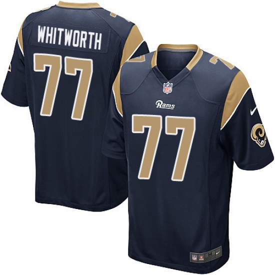 Men's Nike Los Angeles Rams #77 Andrew Whitworth Game Navy Blue Team Color NFL Jersey - Ujersey