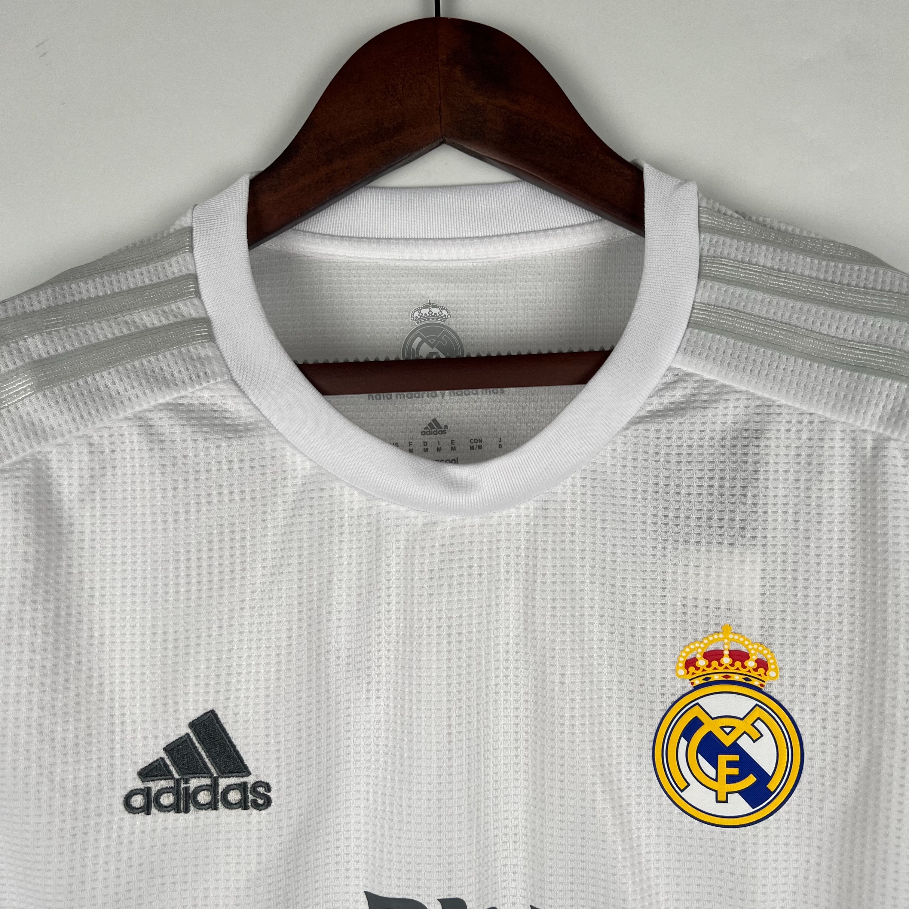 Real Madrid Retro Jersey Home Long Sleeve Custom Soccer Shirt 2015/16 - ujerseystore