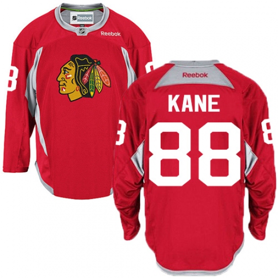Men's Reebok Chicago Blackhawks #88 Patrick Kane Premier Red Practice NHL Jersey - Ujersey