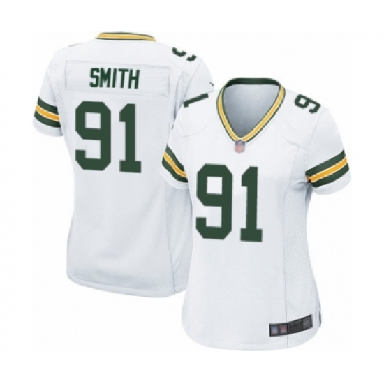 Women's Green Bay Packers #91 Preston Smith Game White Football Jersey - Ujersey