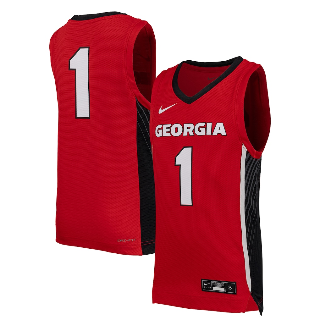 Youth Nike #1 Red Georgia Bulldogs Replica Basketball Jersey - Ujersey Shop