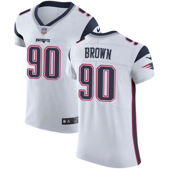 Men's Nike New England Patriots #90 Malcom Brown White Vapor Untouchable Elite Player NFL Jersey - Ujersey