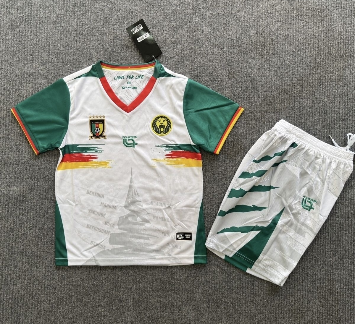 Cameroon Soccer Jersey Third Away Kids Kit Jersey+Shorts 2025 - Ujersey NHL