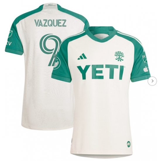 Mens Austin FC Brandon Vazquez adidas Tan 2024 The Armadillo Kit Authentic Player Jersey - Ujersey