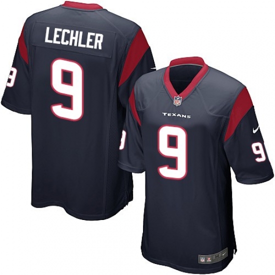 Men's Nike Houston Texans #9 Shane Lechler Game Navy Blue Team Color NFL Jersey - Ujersey
