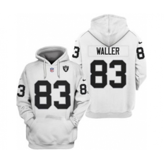 Men's Las Vegas Raiders #83 Darren Waller 2021 White Pullover Football Hoodie - Ujersey