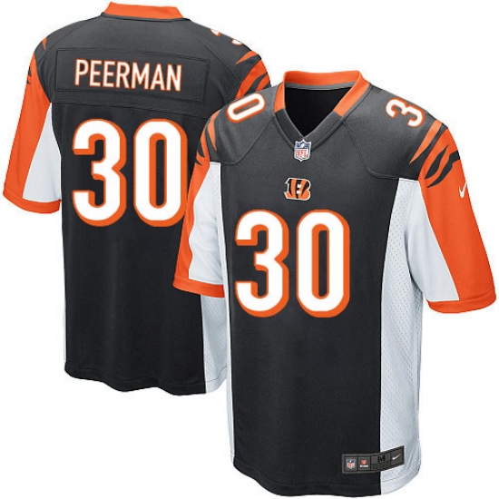 Men's Nike Cincinnati Bengals #30 Cedric Peerman Game Black Team Color NFL Jersey - Ujersey