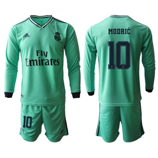 Real Madrid #10 Modric Third Long Sleeves Soccer Club Jersey