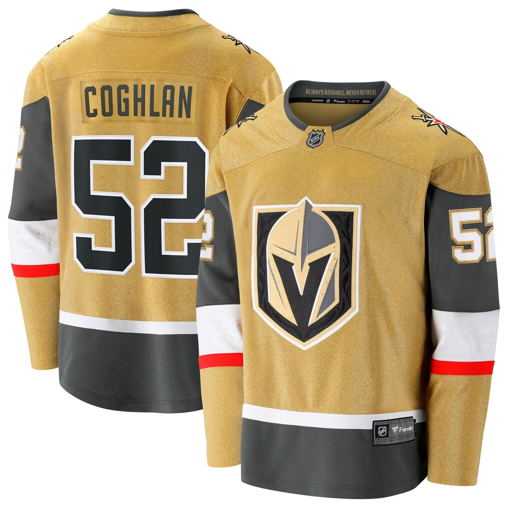 Men's Vegas Golden Knights Dylan Coghlan Fanatics Gold Home Breakaway Jersey