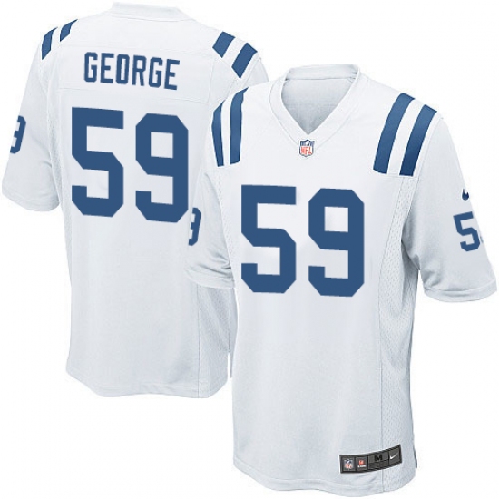 Men's Nike Indianapolis Colts #59 Jeremiah George Game White NFL Jersey - Ujersey