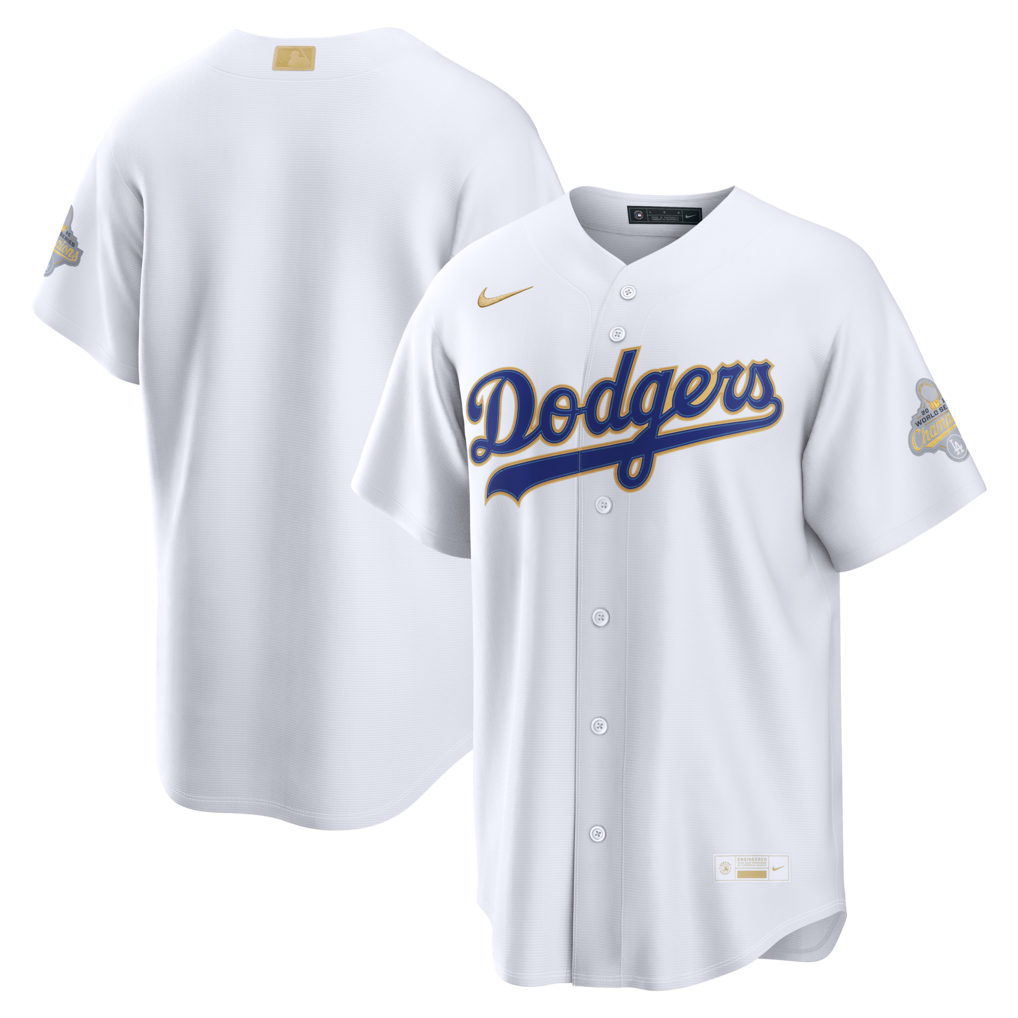 Men's Los Angeles Dodgers Nike White 2026 Gold Collection Stadium Jersey - ujerseystore