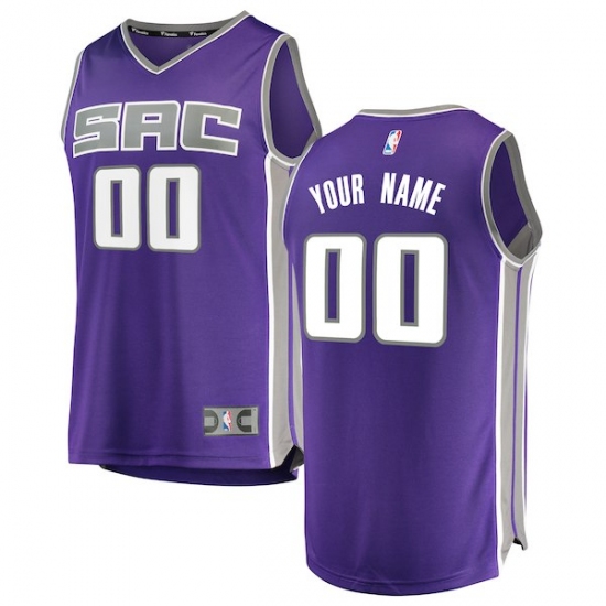 Men's Sacramento Kings Fanatics Branded Purple Fast Break Custom Replica Jersey - Icon Edition - Ujersey