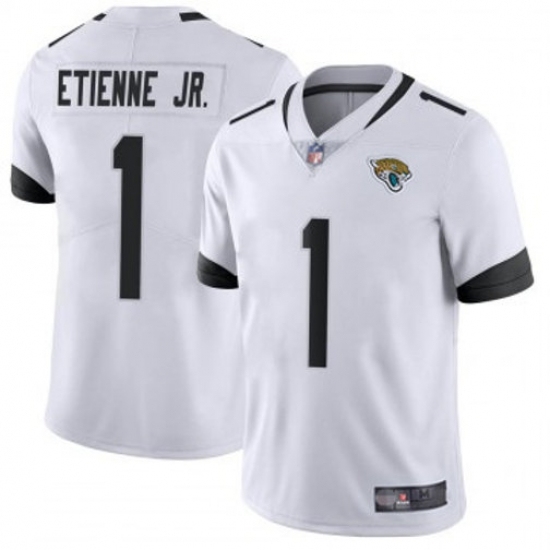 Youth Jacksonville Jaguars #1 Travis Etienne JR White 2024 F U S E Prowler Throwback Vapor Limited Stitched Football Jersey - Ujersey