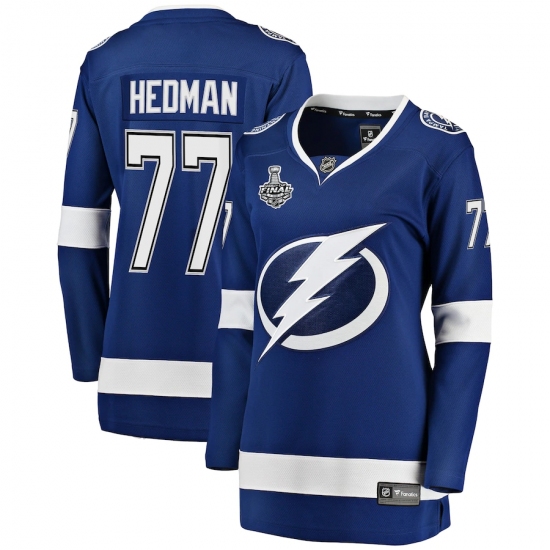 Women's Tampa Bay Lightning #77 Victor Hedman Fanatics Branded Blue 2020 Stanley Cup Final Bound Home Player Breakaway Jersey - Ujersey