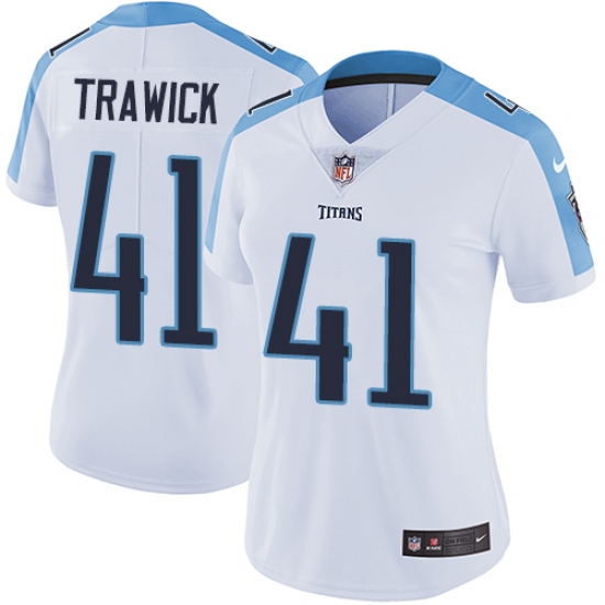 Women's Nike Tennessee Titans #41 Brynden Trawick White Vapor Untouchable Limited Player NFL Jersey - Ujersey