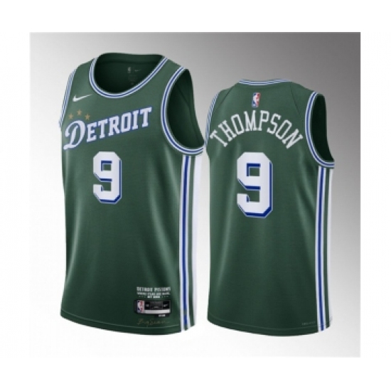 Men's Detroit Pistons #9 Ausar Thompson Green 2023 Draft City Edition Stitched Basketball Jersey - Ujersey