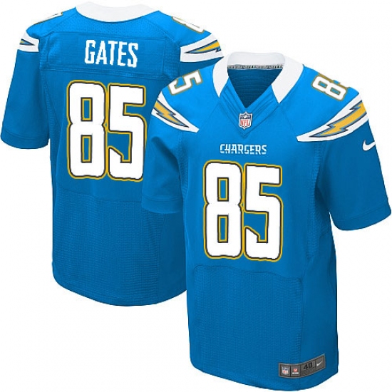 Men's Nike Los Angeles Chargers #85 Antonio Gates Elite Electric Blue Alternate NFL Jersey - Ujersey