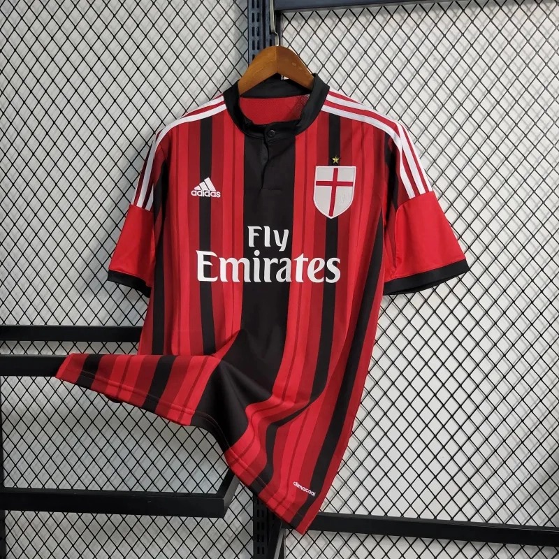 AC Milan Retro Soccer Jersey Home Custom Shirt 2014/15 - ujerseystore