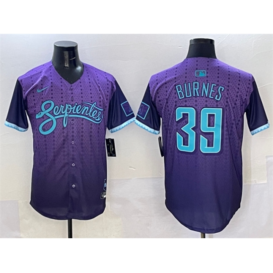 Men's Arizona Diamondbacks #39 Corbin Burnes Purple 2025 City Connect Limited Stitched Baseball Jersey - Ujersey