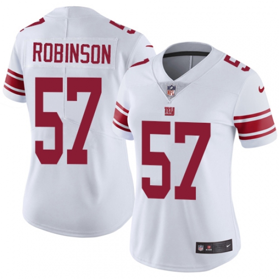 Women's Nike New York Giants #57 Keenan Robinson Elite White NFL Jersey - Ujersey