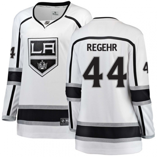 Women's Los Angeles Kings #44 Robyn Regehr Authentic White Away Fanatics Branded Breakaway NHL Jersey - Ujersey