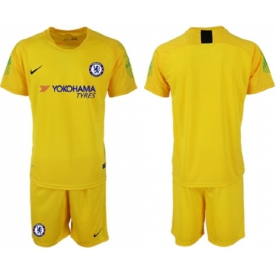 Chelsea Blank Yellow Goalkeeper Soccer Club Jersey