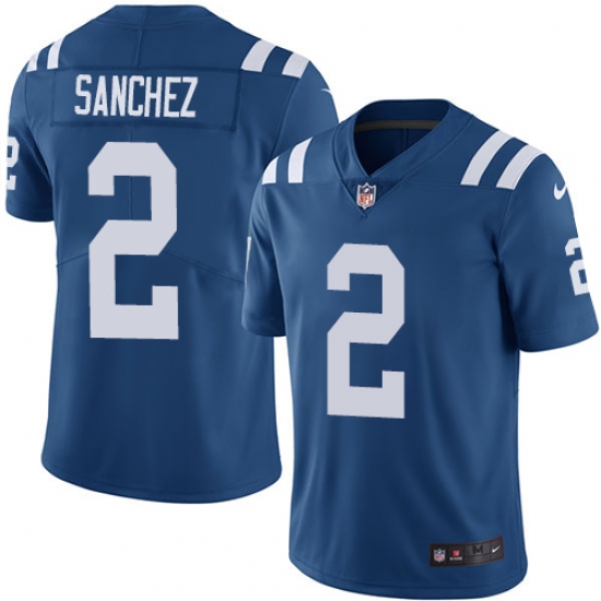 Youth Nike Indianapolis Colts #2 Rigoberto Sanchez Royal Blue Team Color Vapor Untouchable Limited Player NFL Jersey - Ujersey