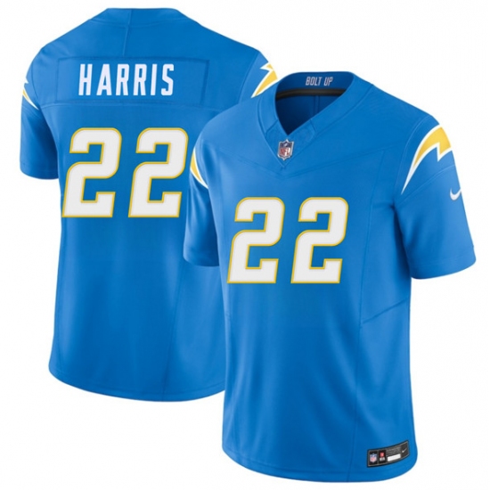 Men's Los Angeles Chargers #22 Najee Harris Blue 2025 F.U.S.E. Vapor Limited Football Stitched Jersey - Ujersey