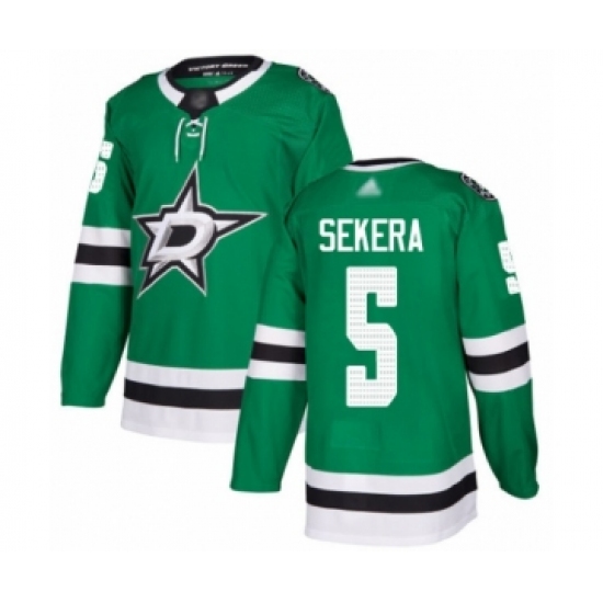 Youth Dallas Stars #5 Andrej Sekera Authentic Green Home Hockey Jersey - Ujersey